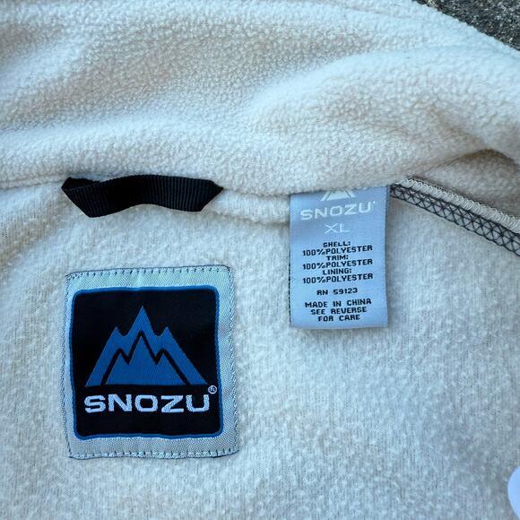 Snozu Women's XL Fleece Vest Beige Gray Full Zip Outdoor Hiking Layer - Picture 8 of 8